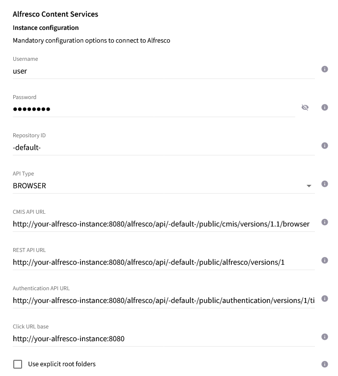 Alfresco Basic Configuration
