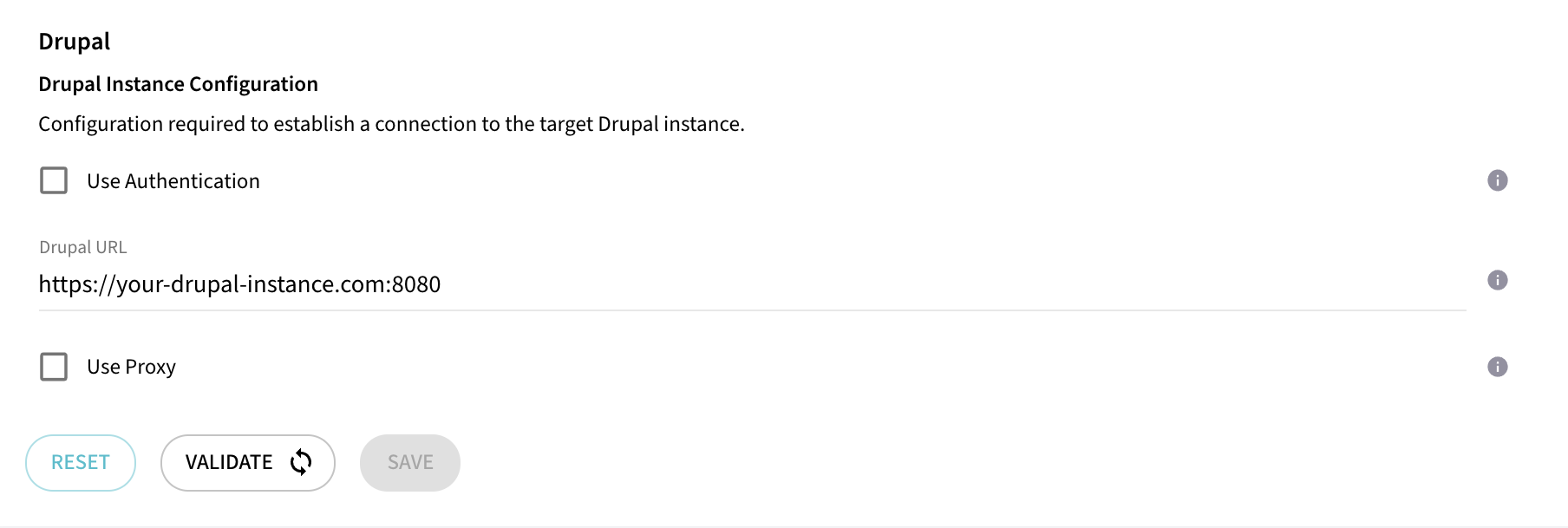 Drupal Basic Configuration wihtout Authentication