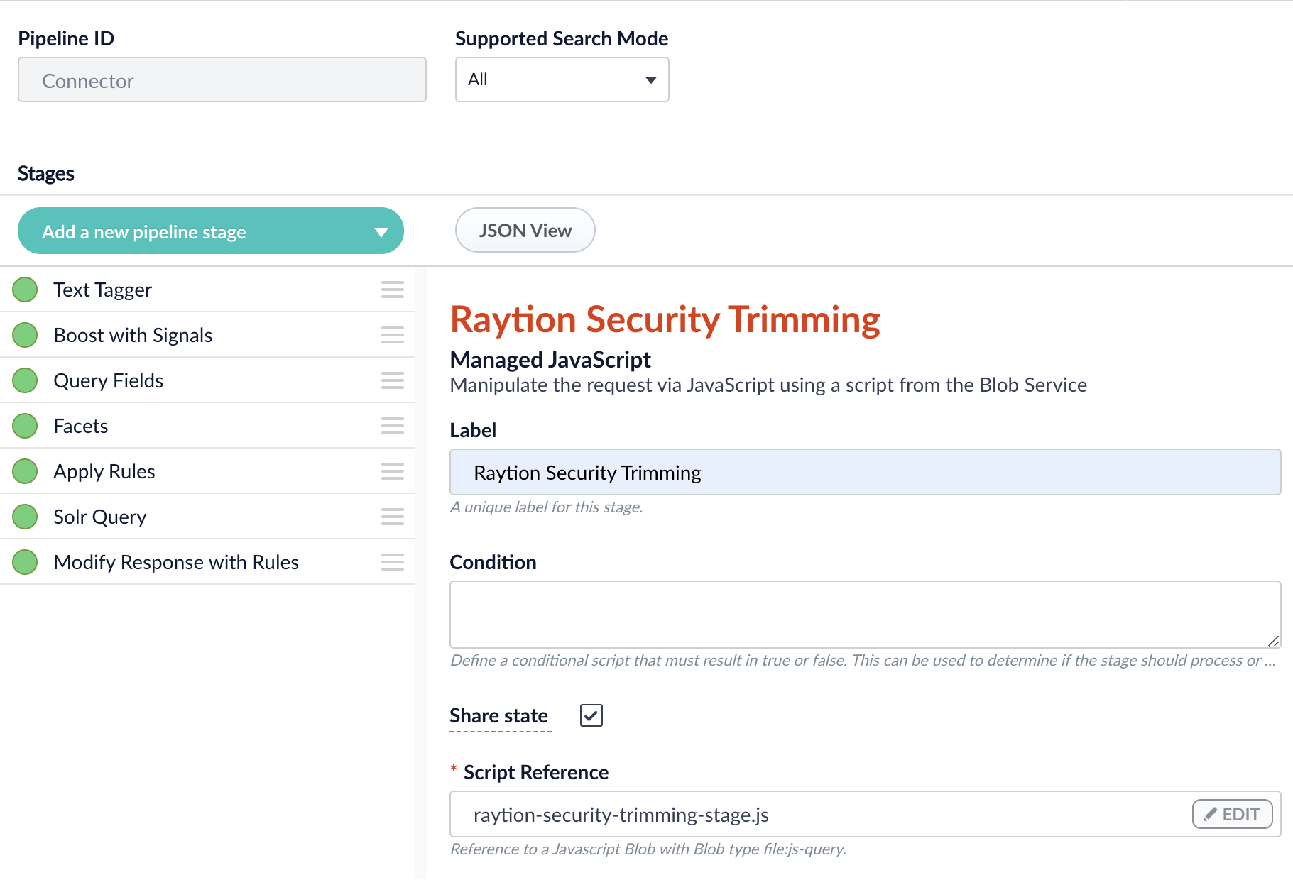 Raytion Security Trimming