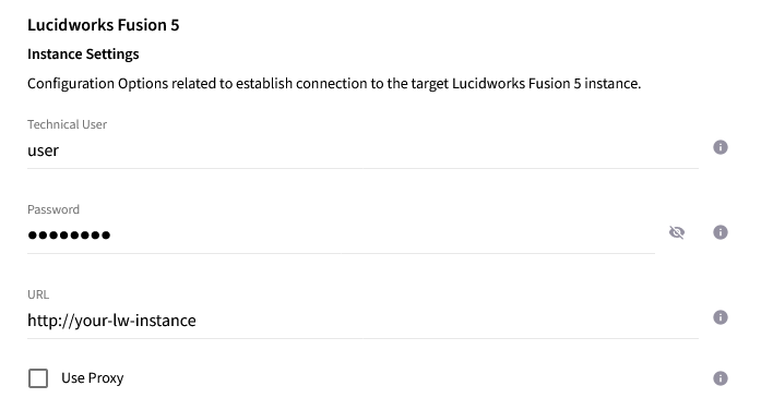 Fusion Basic Configuration - Fusion instance
