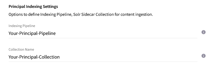 Fusion Basic Configuration - Principal Index Pipeline