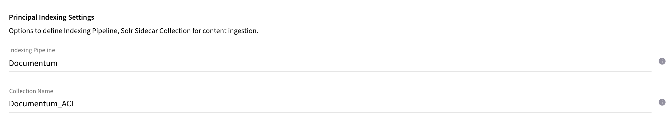 basic config fusion principal indexing